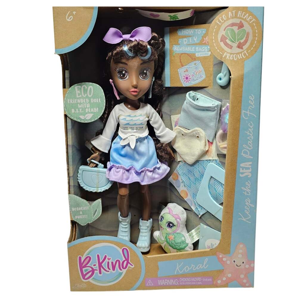 Jada B-Kind ECO Dolls B-Kind: Koral ECO-Friendly Fashion Doll  Craft Play NWT